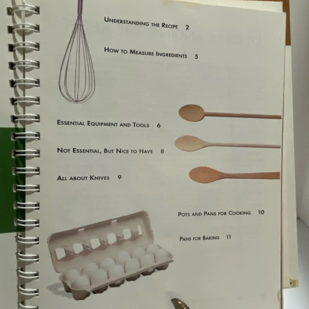 Betty Crocker's Cooking Basics 1998 1st Edition Spiral Cookbook Learning to Cook